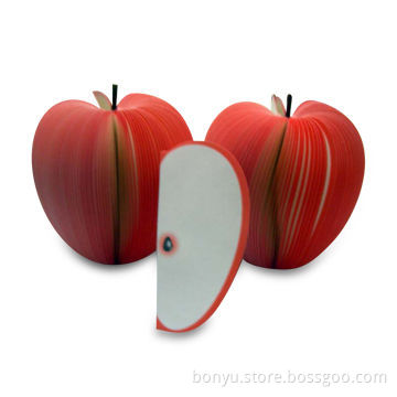 Fruit-shaped memo pad for students and office, available in apple, pear and ananas shapes